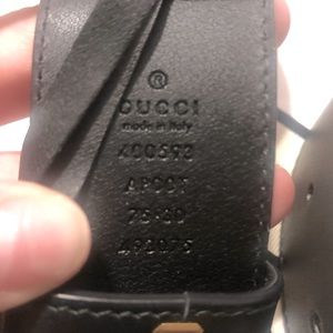 Gucci Marmont Double G buckle belt, black, gold buckle.